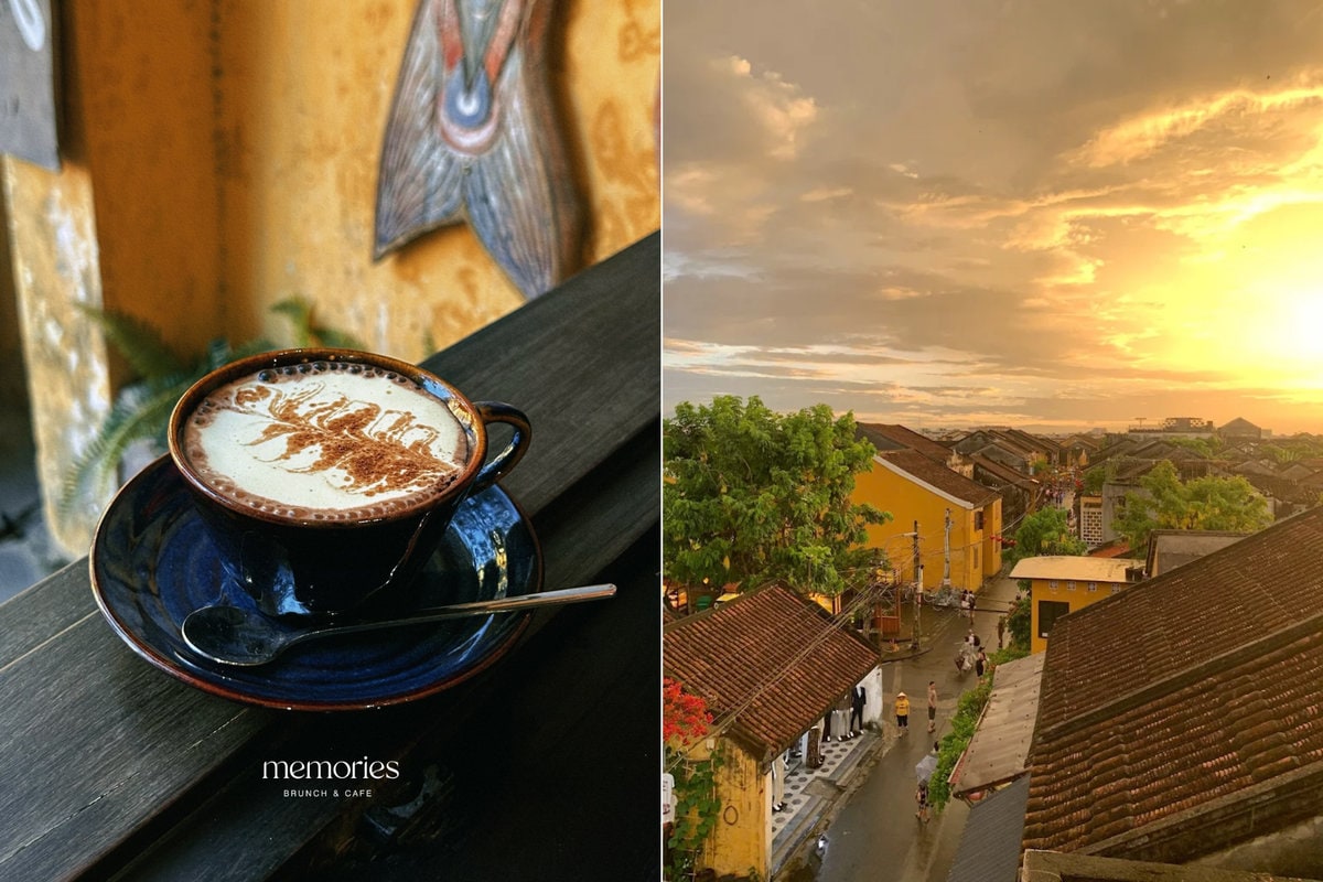 Savor an egg coffee while enjoying the sunset view from the rooftop